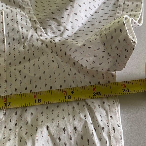 KENNETH COLE REACTION Mens Short Sleeve Button Down Shirt Size Small White Combo - Picture 7 of 10